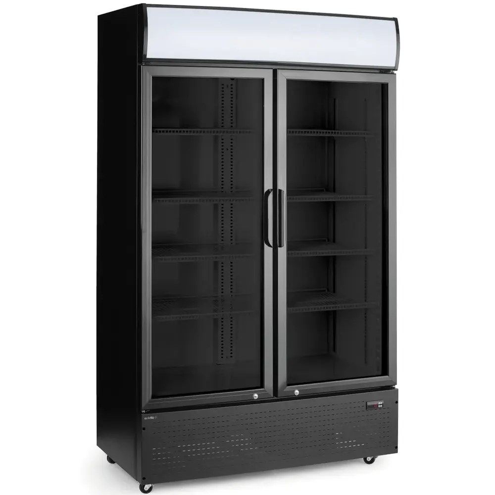 Arktic by Hendi Drankenkoeling | 643l | Zwart | 0°c/+10°c | Statisch + Ventilator | Draaideuren | 1120x585x1900(h)mm