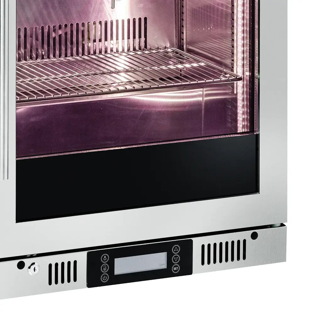 Arktic by Hendi Dry Aging Kast | 138l | Rvs | +2°c/+10°c | Geforceerd | Vochtigheid Instelbaar | Vochtigheid-/deuralarm | 600x545x900(h)mm