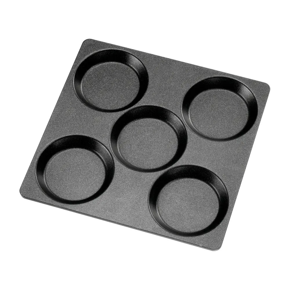 Bartscher Eierbakplaat | Snackjet 200/500 | Aluminium (antiaanbaklaag) | 5x ø110x15 | 292x282x20(h)mm