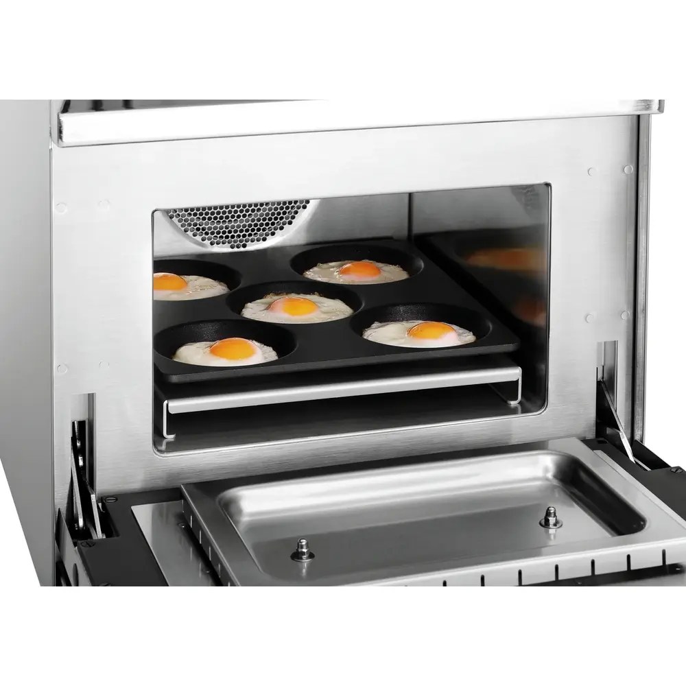 Bartscher Eierbakplaat | Snackjet 200/500 | Aluminium (antiaanbaklaag) | 5x ø110x15 | 292x282x20(h)mm