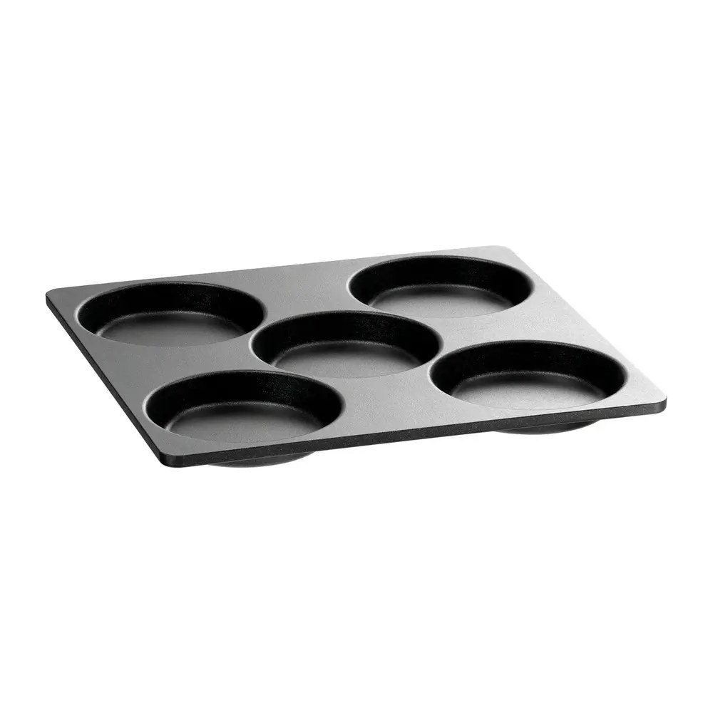 Bartscher Eierbakplaat | Snackjet 200/500 | Aluminium (antiaanbaklaag) | 5x ø110x15 | 292x282x20(h)mm