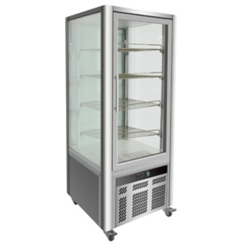 Combisteel Gebaksvitrine | 468l | Rvs | +3°c/+8°c | Geforceerd | 5 Niveaus | 706x706x1800(h)mm