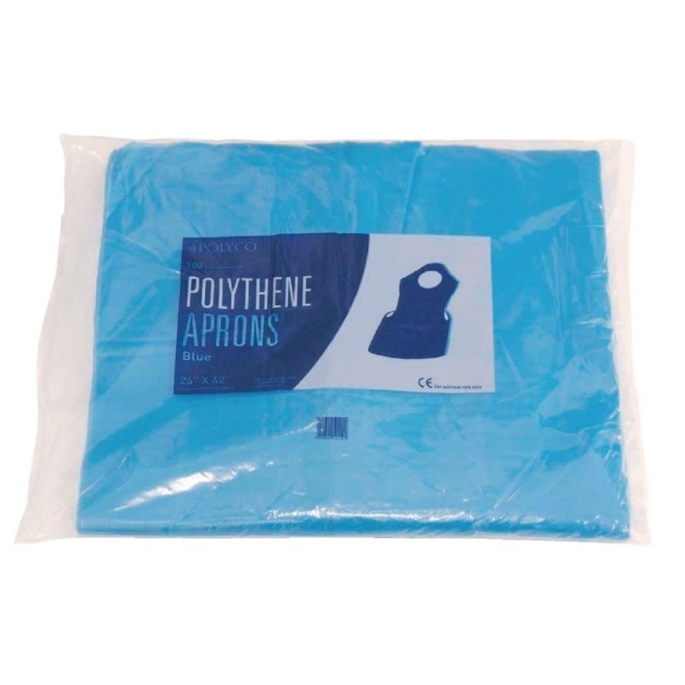 Gastronoble Halterschort Polyethyleen 14,5 Micron Blauw | 100 Stuks | 660(b)x1067(l)cm
