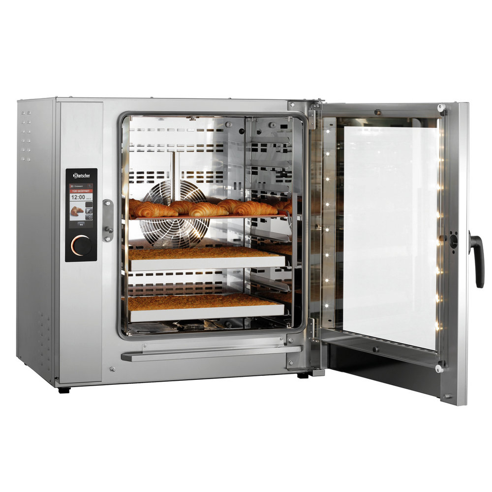 Bartscher Modulaire Bakkerij Oven | Hc6040 | 8 Niveaus (en600x400) | Elektrisch | 30°c/250°c | 19.1kw (400v) | Bevochtiging (automatisch) | Zelfreiniging | Stapelbaar | Touchscreen + Wifi | 980x900x1000(h)mm