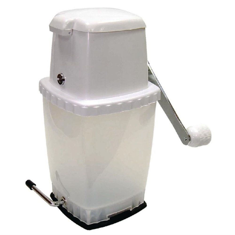 Gastronoble Ijscrusher Rvs Met Vacuümbasis Wit | 140x108x250(h)mm