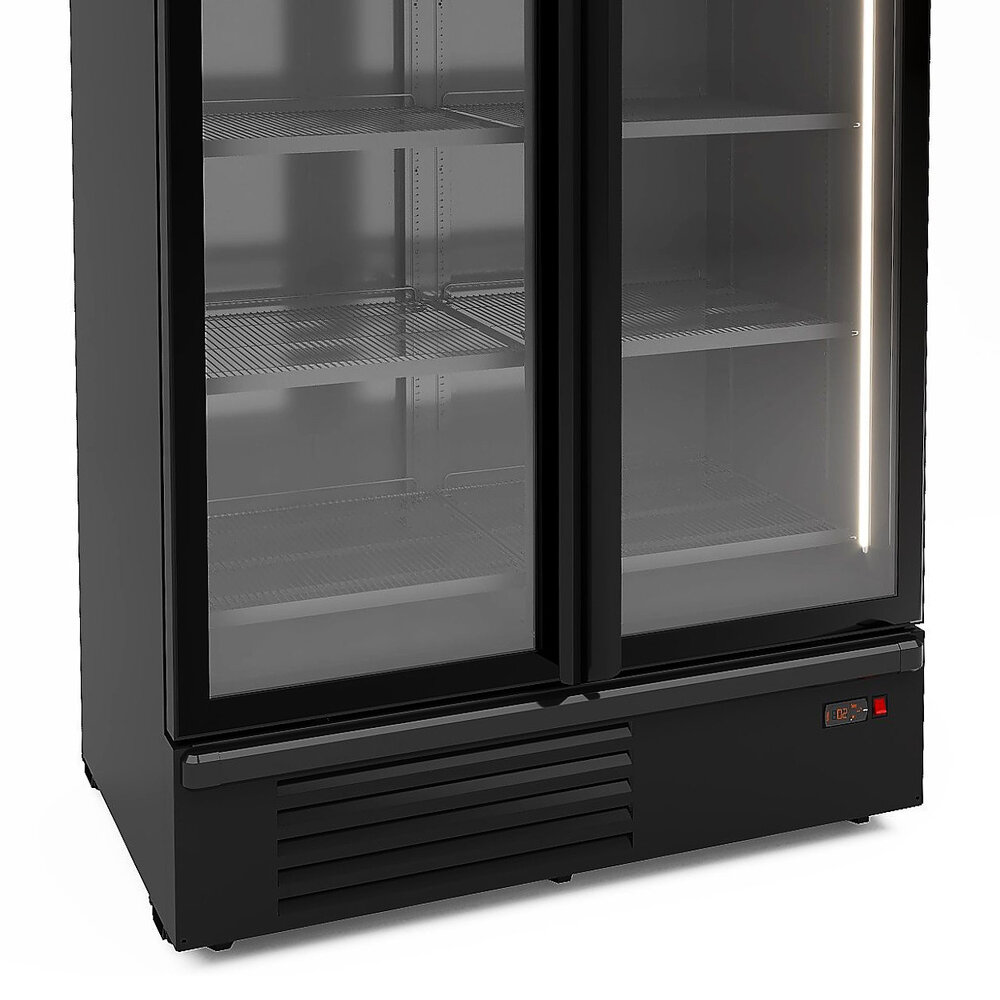 Combisteel Koelkast | 1200l | Zwart | +1°c/+7°c | Geforceerd | Klapdeuren | Wielen | 1270x790x2140(h)mm