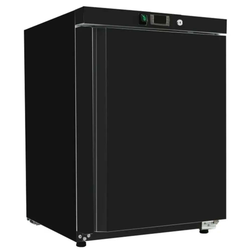 Gastro-inox Koelkast | 200l | Zwart | 0°c/+10°c | Statisch | Wielen | 595x650x870(h)mm