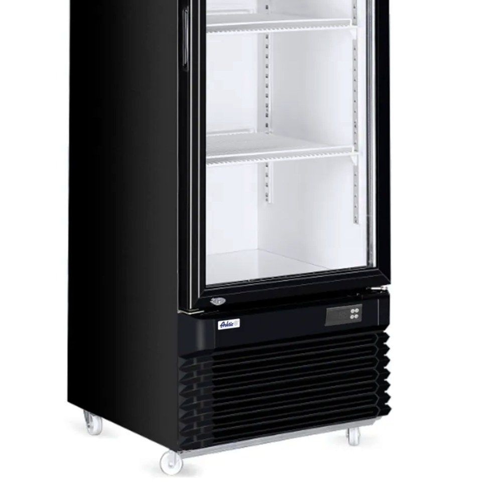 Arktic by Hendi Koelkast | 313l | Zwart | +2°c/+10°c | Geforceerd | 0.3kw | Wielen (geremd) | 620x669x1965(h)mm