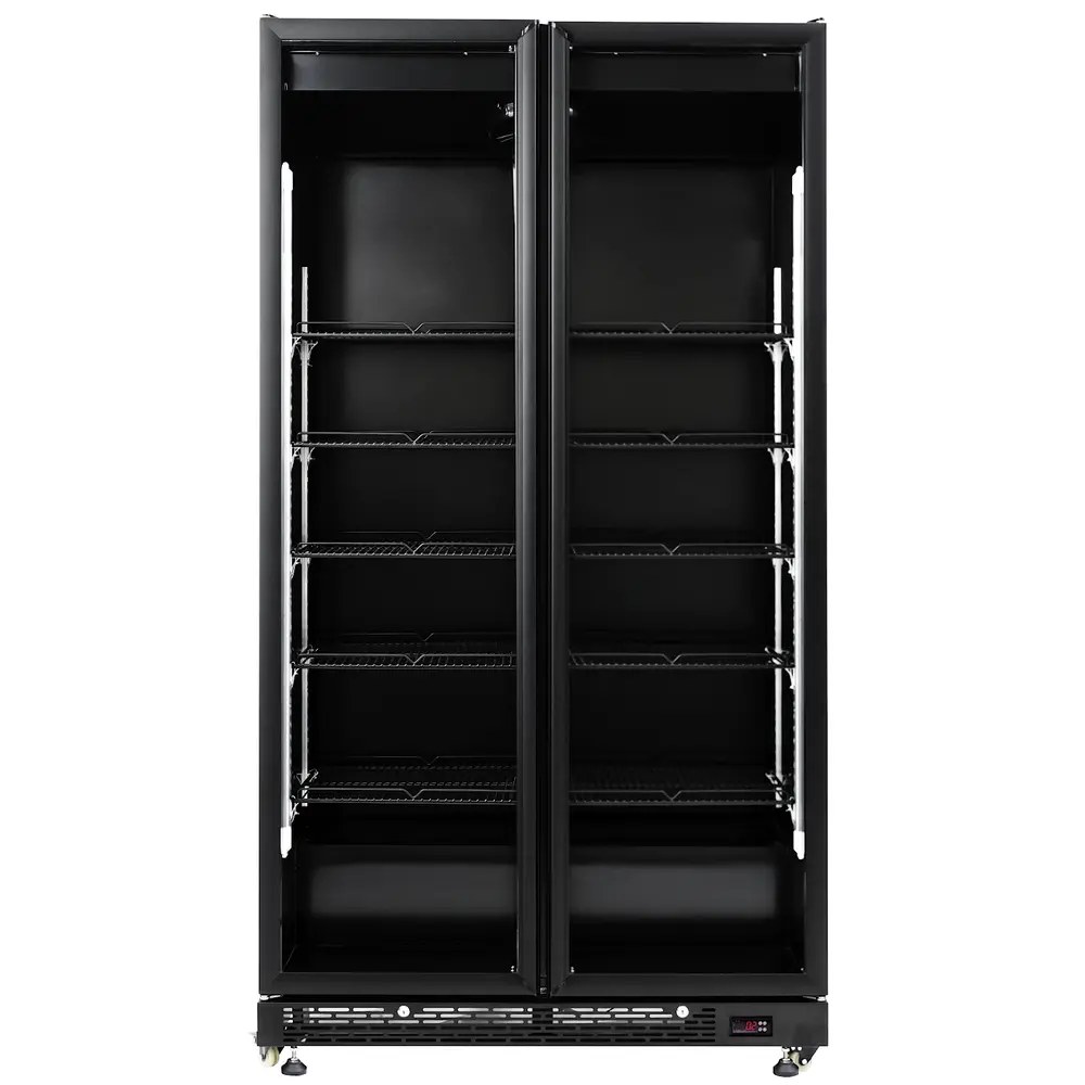 Combisteel Koelkast | Nap | 850l | Zwart | +2°c/+10°c | Geforceerd | Draaideuren | Wielen (geremd) | 1120x610x2100(h)mm