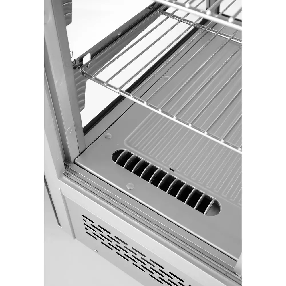 Arktic by Hendi Koelvitrine | 120l | Rvs/zwart | 0°c/+6°c | Geforceerd | 3 Niveaus | 686x568x686(h)mm