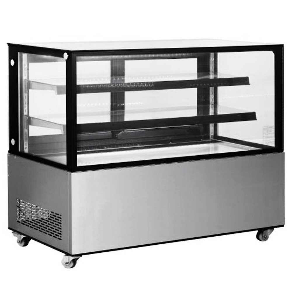Arktic by Hendi Koelvitrine | 510l | Rvs/zwart | 0°c/+6°c | Geforceerd | 3 Niveaus | Wielen (geremd) | 1515x675x1210(h)mm