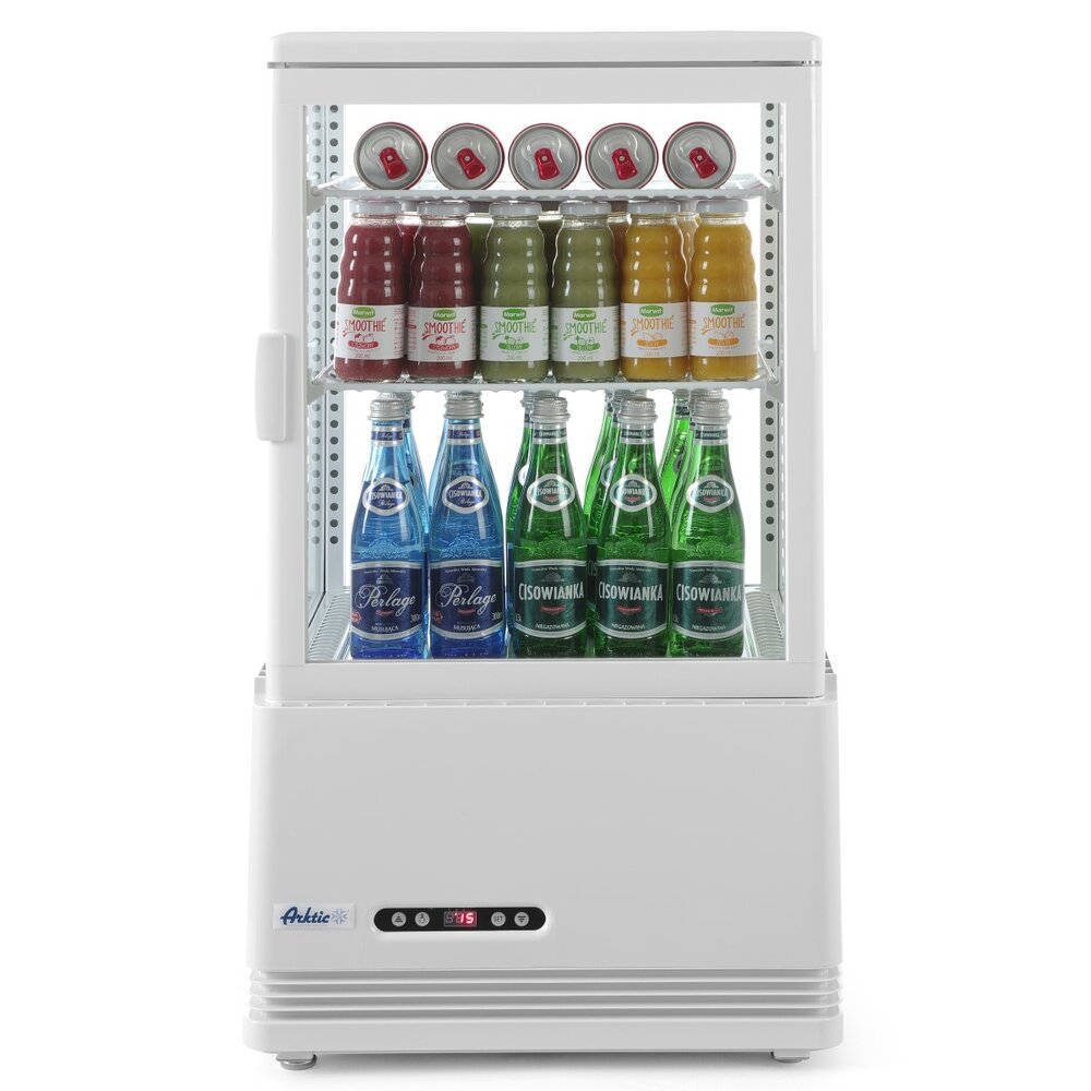 Arktic by Hendi Koelvitrine | 58l | Wit | +2°c/+6°c | 3 Niveaus | 452x406x816(h)mm