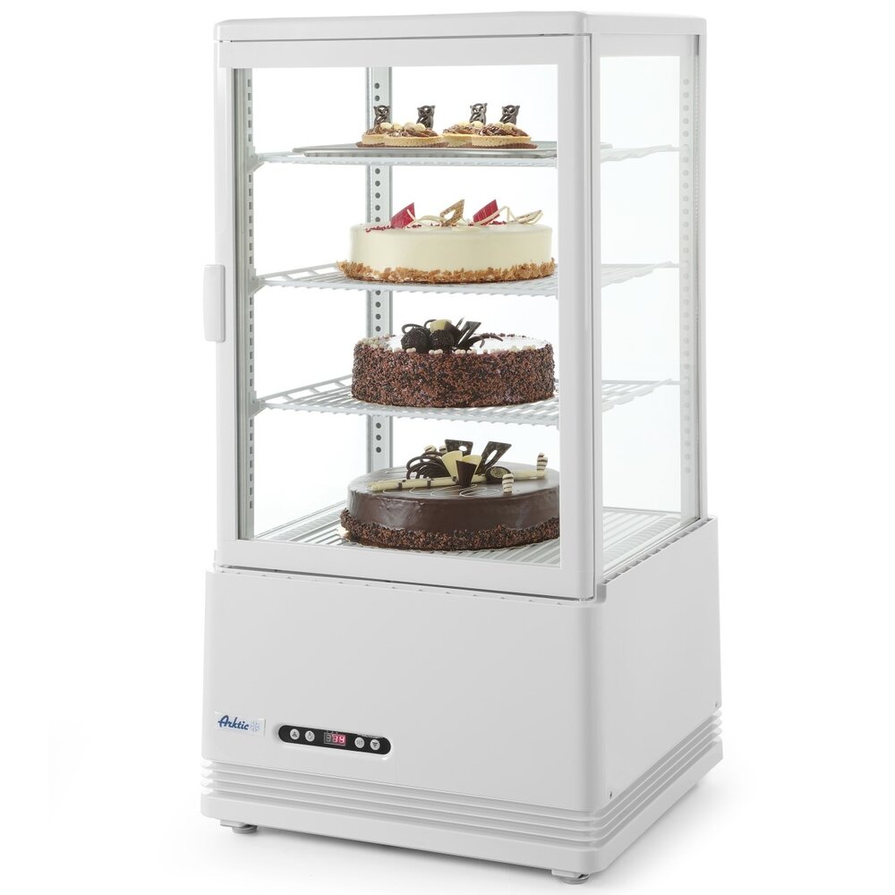 Arktic by Hendi Koelvitrine | 68l | Wit | +2°c/+6°c | 4 Niveaus | 452x406x891(h)mm