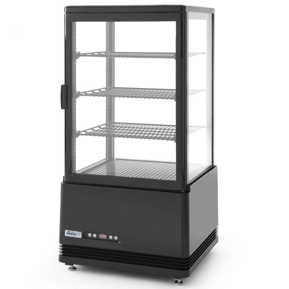 Arktic by Hendi Koelvitrine | 68l | Zwart | +2°c/+6°c | 4 Niveaus | 452x406x891(h)mm