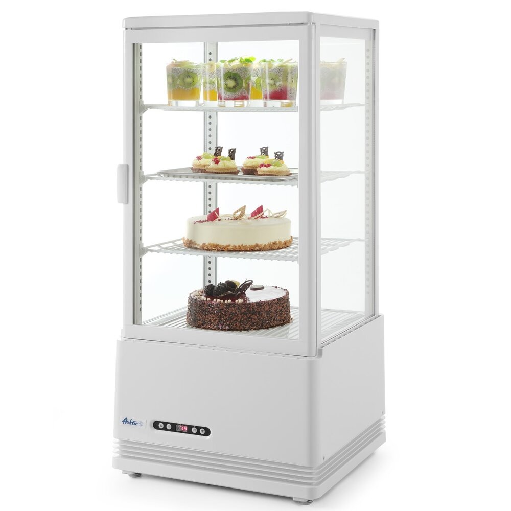 Arktic by Hendi Koelvitrine | 78l | Wit | +2°c/+6°c | 4 Niveaus | 452x406x966(h)mm
