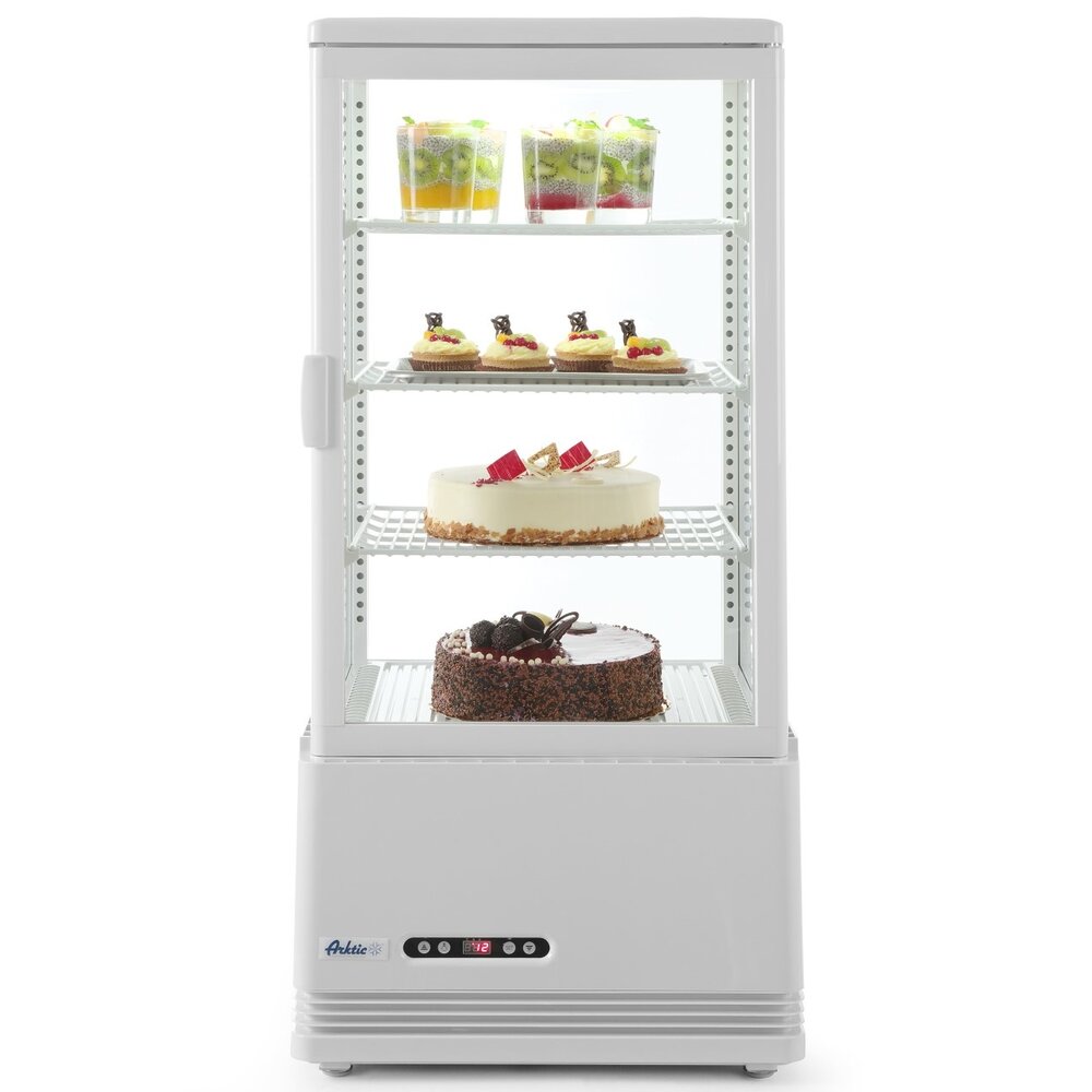 Arktic by Hendi Koelvitrine | 78l | Wit | +2°c/+6°c | 4 Niveaus | 452x406x966(h)mm