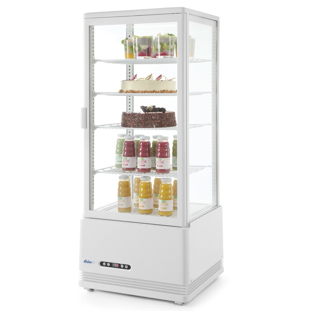Arktic by Hendi Koelvitrine | 98l | Wit | +2°c/+6°c | 5 Niveaus | 452x406x1116(h)mm