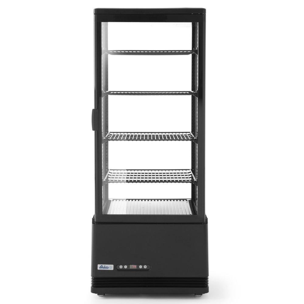 Arktic by Hendi Koelvitrine | 98l | Zwart | +2°c/+6°c | 5 Niveaus | 452x406x1116(h)mm