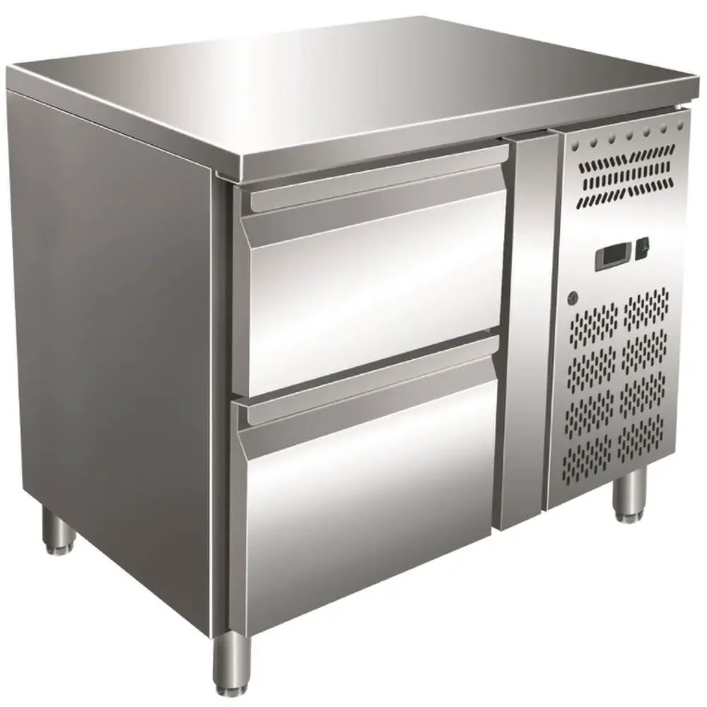 Gastro-inox Koelwerkbank | 124l | 2 Laden (1/1 Gn) | +2°c/+8°c | Geforceerd | 925x700x860(h)mm