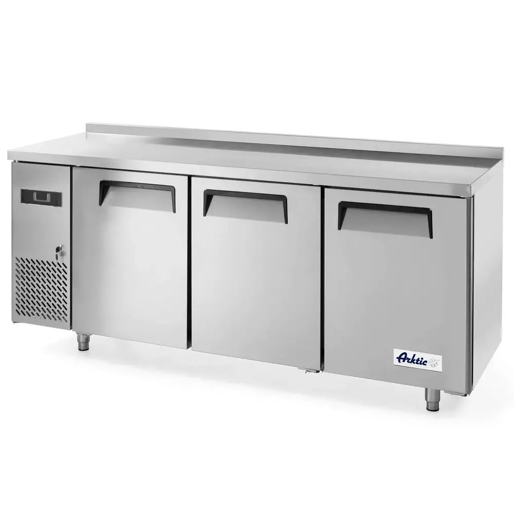 Arktic by Hendi Koelwerkbank | Kitchenline | 390l | 3 Deuren | -2°c/+8°c | Geforceerd | Achteropstand | 1800x600x850/890(h)mm