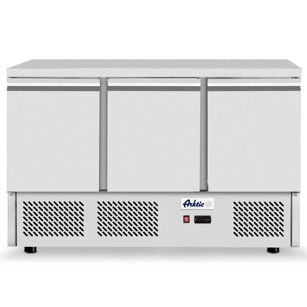 Arktic by Hendi Koelwerkbank | Kitchenline | Energiezuinig | 380l | 3 Deuren (1/1 Gn) | -2°c/+8°c | Geforceerd | 1365x700x880(h)mm