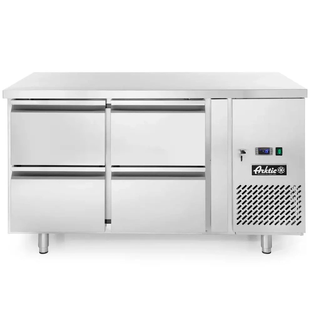 Arktic by Hendi Koelwerkbank | Profiline | 280l | 4 Laden (1/1 Gn) | -2°c/+8°c | Geforceerd | 0.25kw | 1360x700x850(h)mm