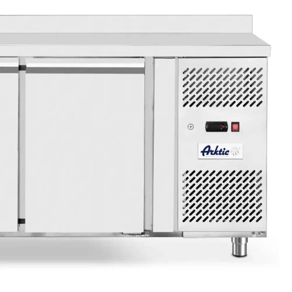 Arktic by Hendi Koelwerkbank | Profiline | Energiezuinig | 280l | 2 Deuren (1/1 Gn) | -2°c/+8°c | Geforceerd | 0.25kw | Achteropstand | 1360x700x850/890(h)mm