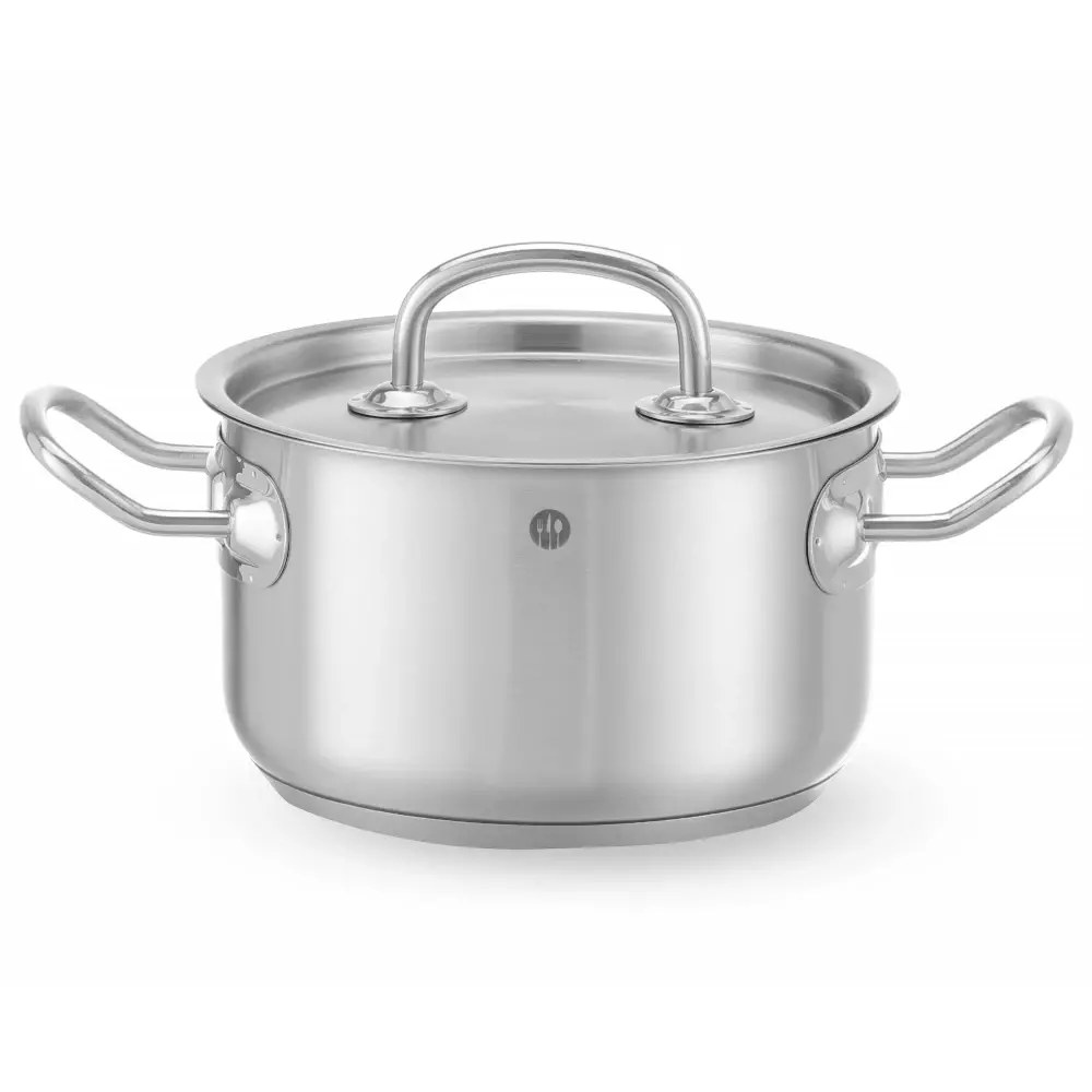 Hendi Kookpan | Kitchenline | Rvs | 1.9l | Div. Warmtebronnen | Incl. Deksel | ø160x95(h)mm
