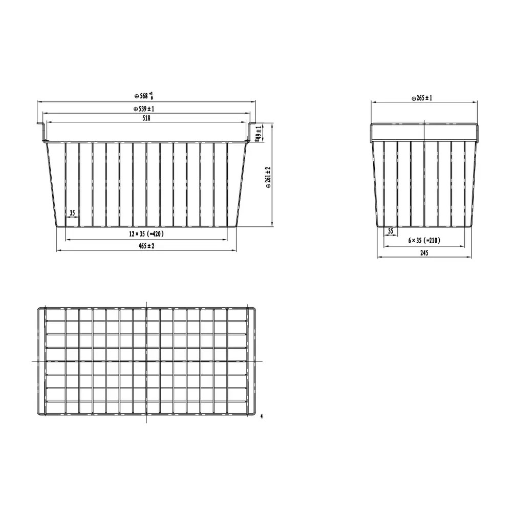 Combisteel Mand | Combisteel Vrieskisten 7450.1135/1140/1145 | Wit | 265mm