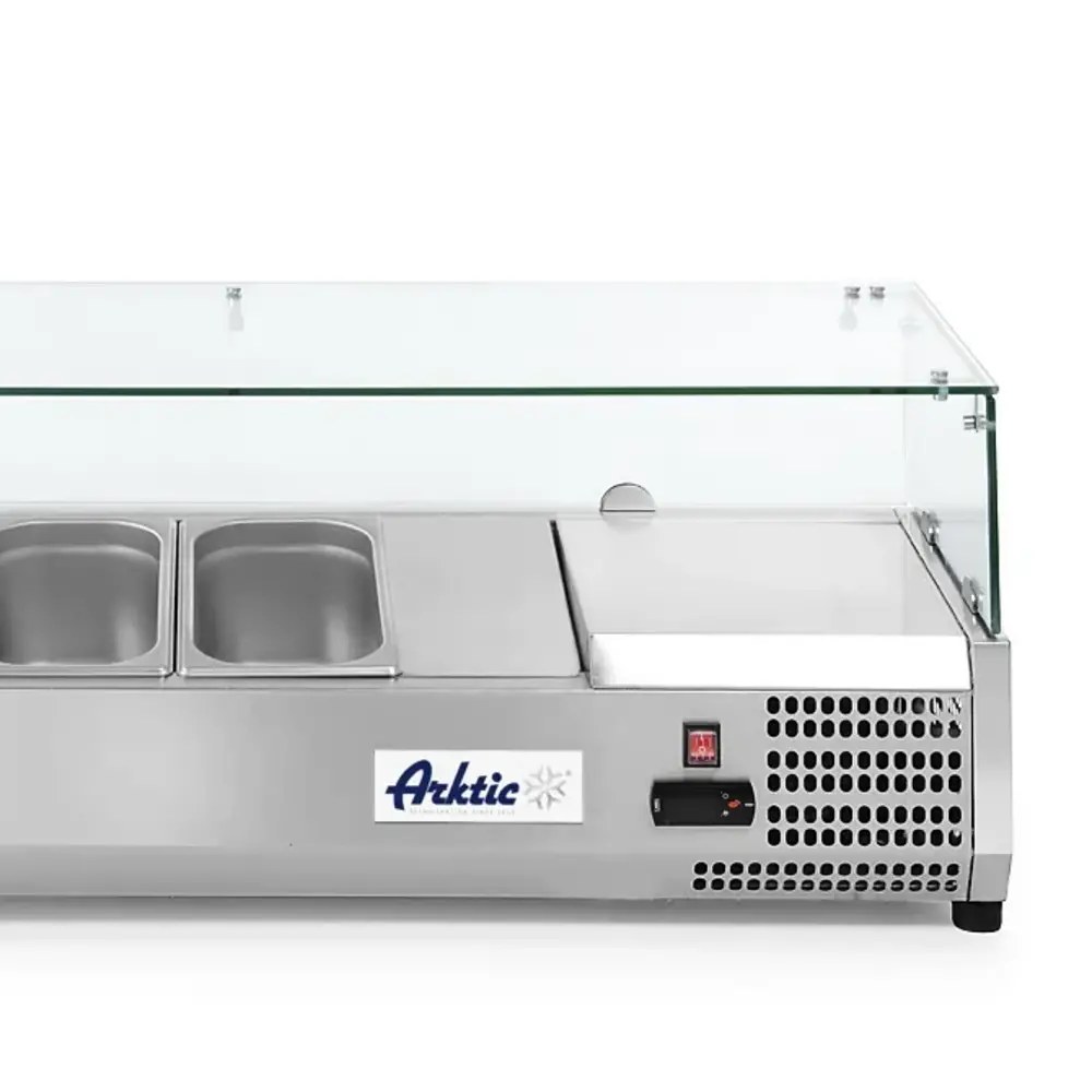 Arktic by Hendi Opzetkoelvitrine | 4x 1/3 GN | -2°c/+8°c | 1205x395x430(h)mm
