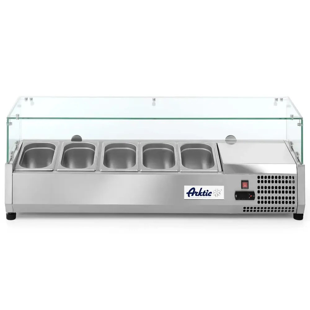 Arktic by Hendi Opzetkoelvitrine | 5x 1/4 GN | -2°c/+8°c | 1205x335x430(h)mm
