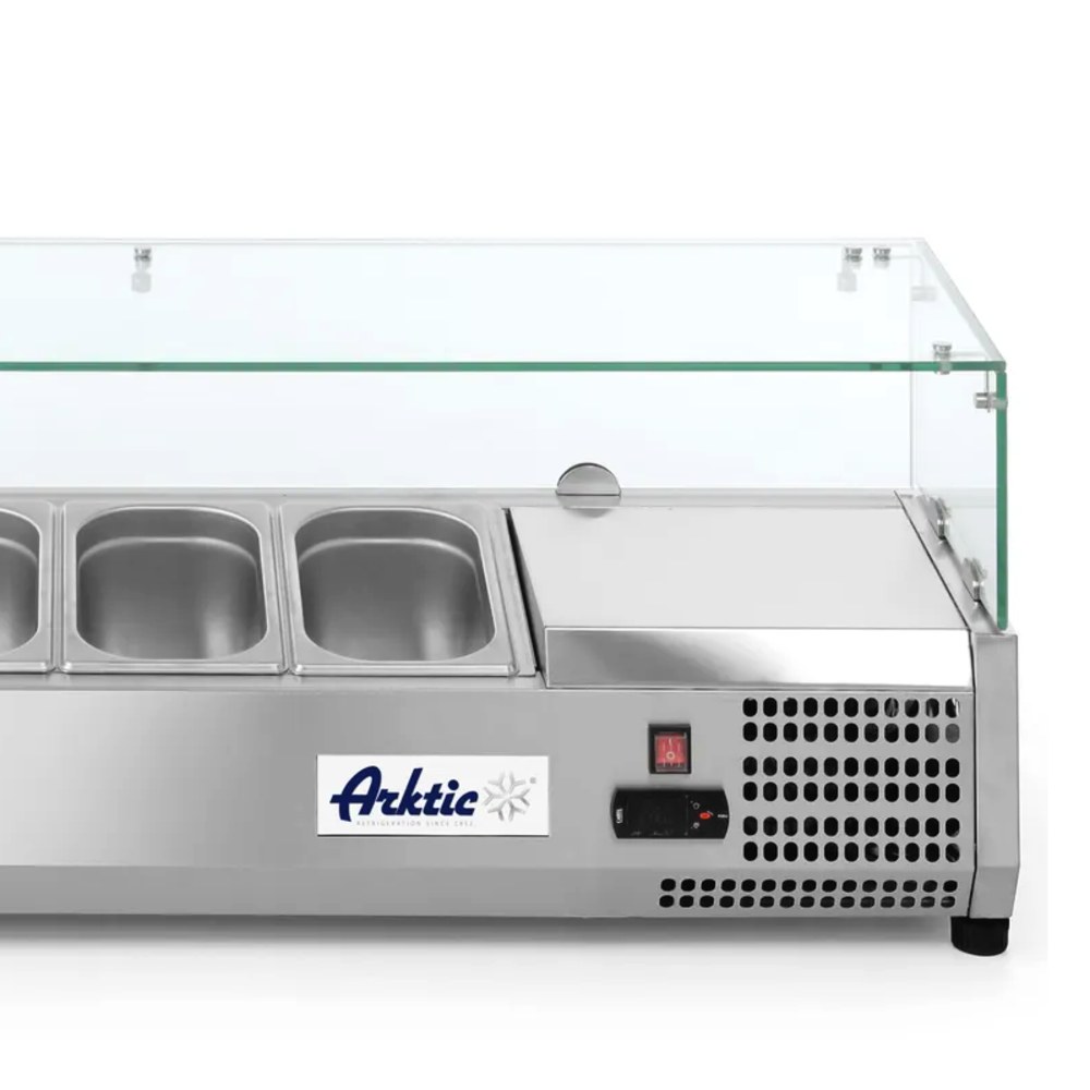 Arktic by Hendi Opzetkoelvitrine | 8x 1/4 GN | -2°c/+8°c | 1805x335x430(h)mm