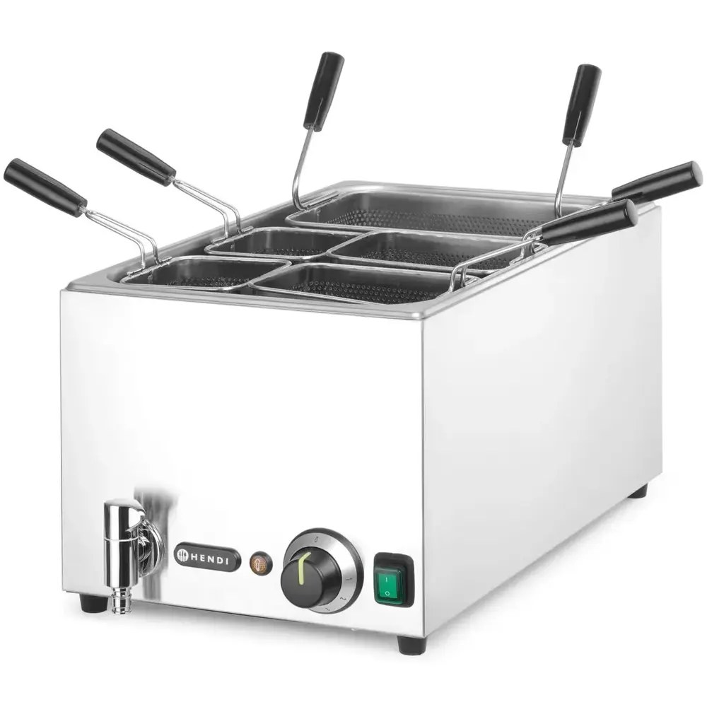 Hendi Pastakoker | Elektrisch | 25l | 45°c/110°c | 3.5kw (230v) | Aftapkraan | 601x326x279(h)mm