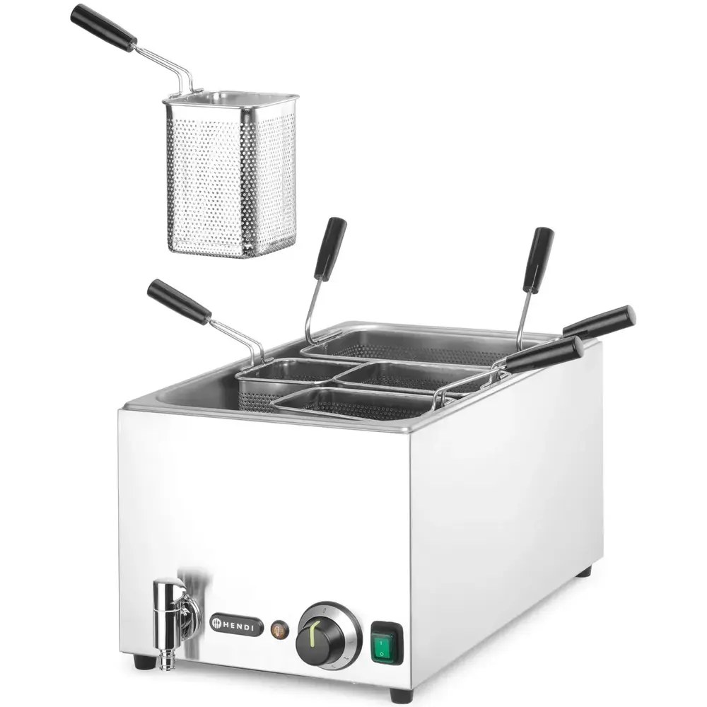 Hendi Pastakoker | Elektrisch | 25l | 45°c/110°c | 3.5kw (230v) | Aftapkraan | 601x326x279(h)mm