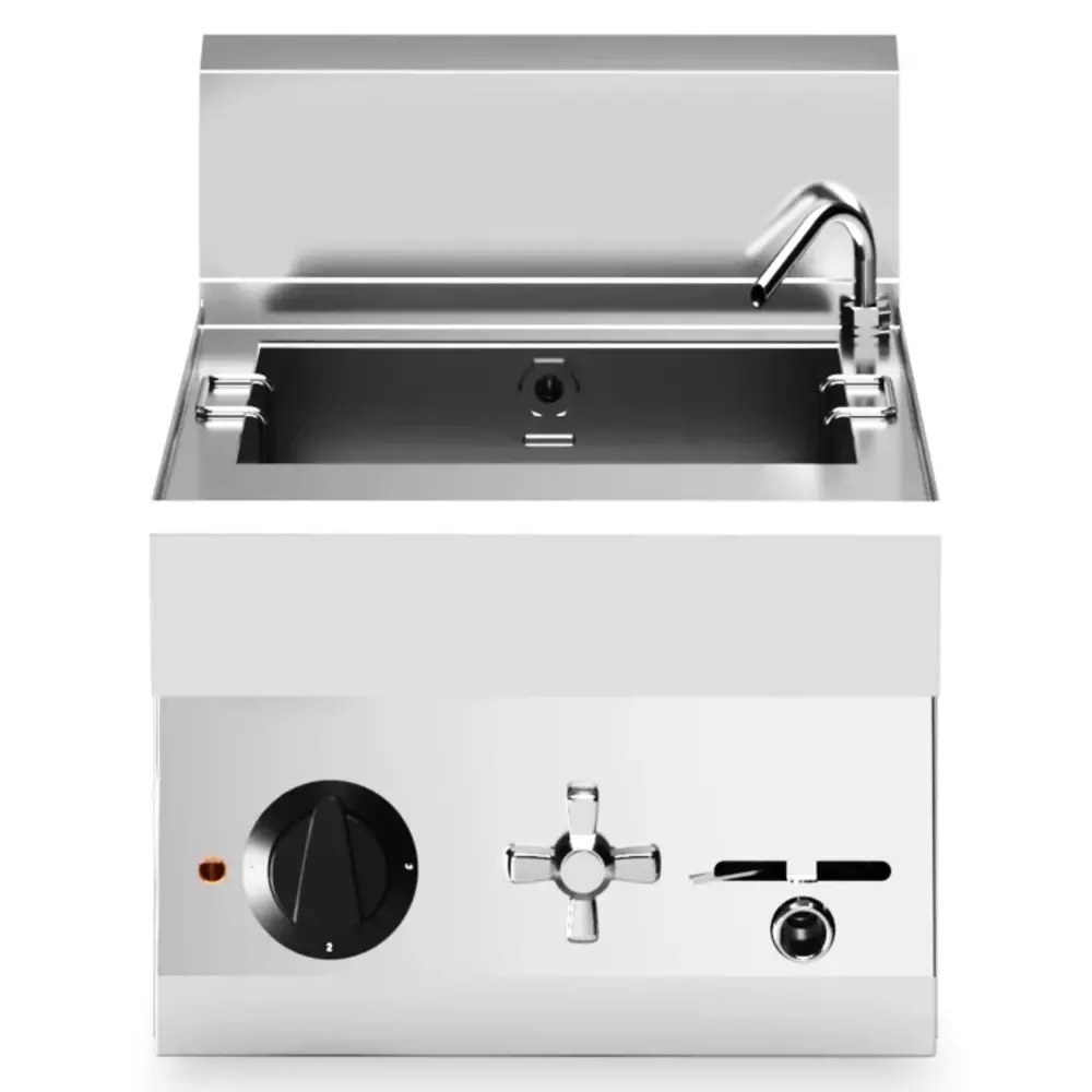 Modular Pastakoker | Fun 650 | Elektrisch | 20l | 6kw (400v) | Vulkraan + Aftapkraan | 400x650x448(h)mm