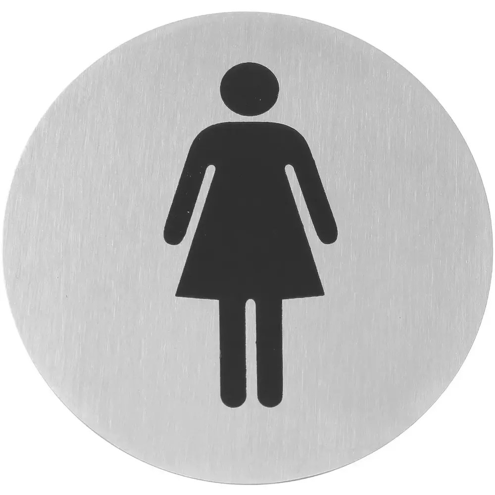 Hendi Pictogrambordje | Rvs | Dames | Incl. Bevestiging | ø75mm