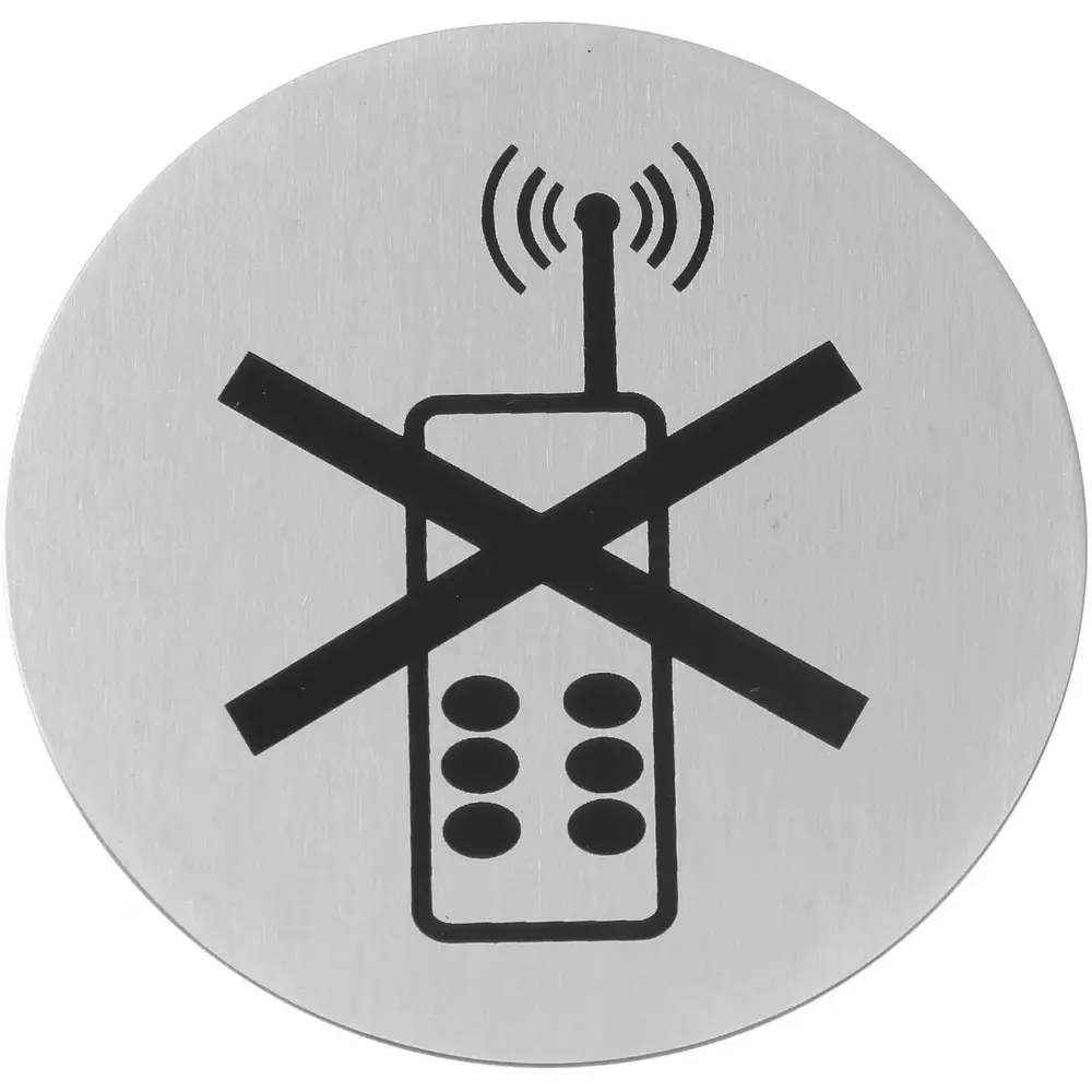 Hendi Pictogrambordje | Rvs | Telefoonverbod | Incl. Bevestiging | ø75mm