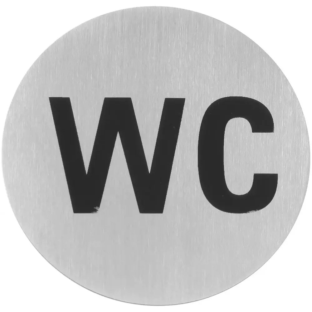 Hendi Pictogrambordje | Rvs | WC | Incl. Bevestiging | ø75mm