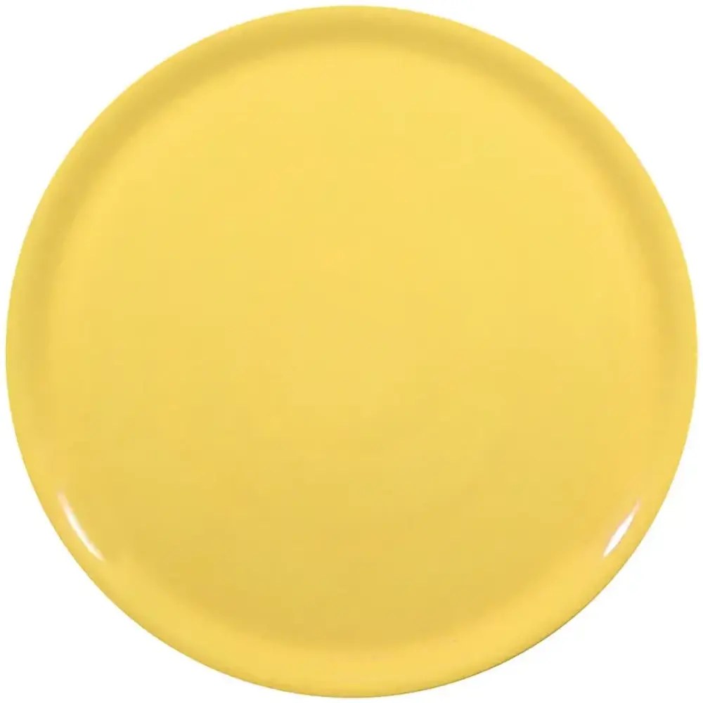 Hendi Pizza-/pannenkoekenborden | Speciale | Porselein | Geel | 6 Stuks | ø330x18(h)mm