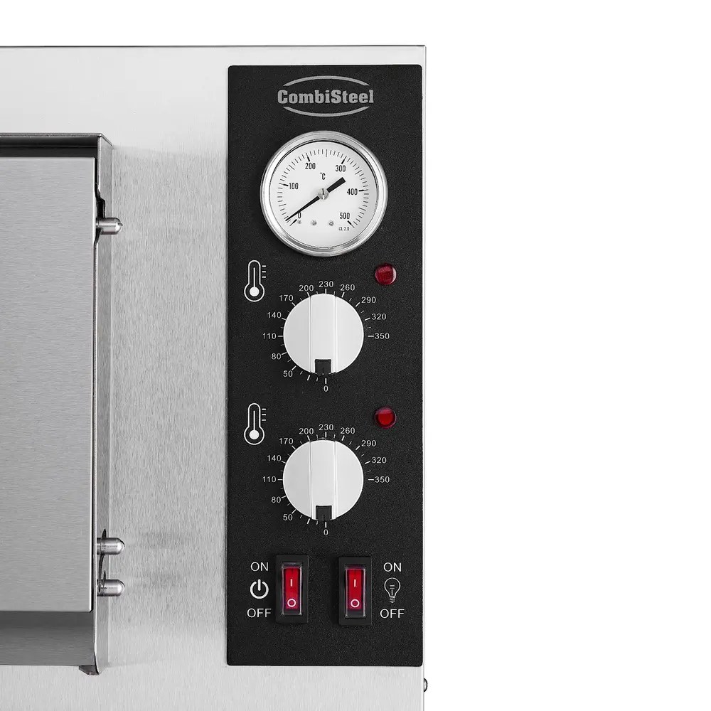 Combisteel Pizzaoven | Elektrisch | 4+4x ø30cm | 20°c/350°c | 8.4kw (400v) | 880x810x720(h)mm
