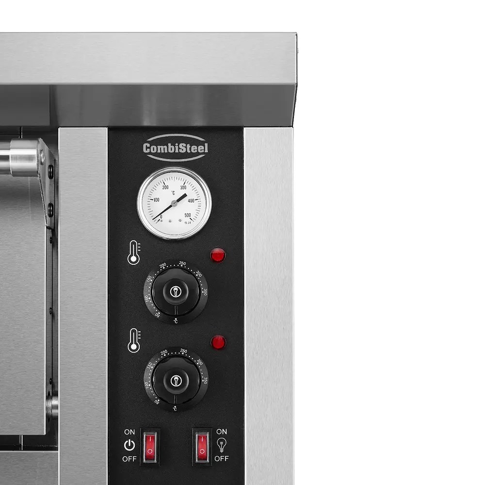 Combisteel Pizzaoven | Elektrisch | 6+6x ø33cm | 20°c/350°c | 13.2kw (400v) | 1370x880x765(h)mm