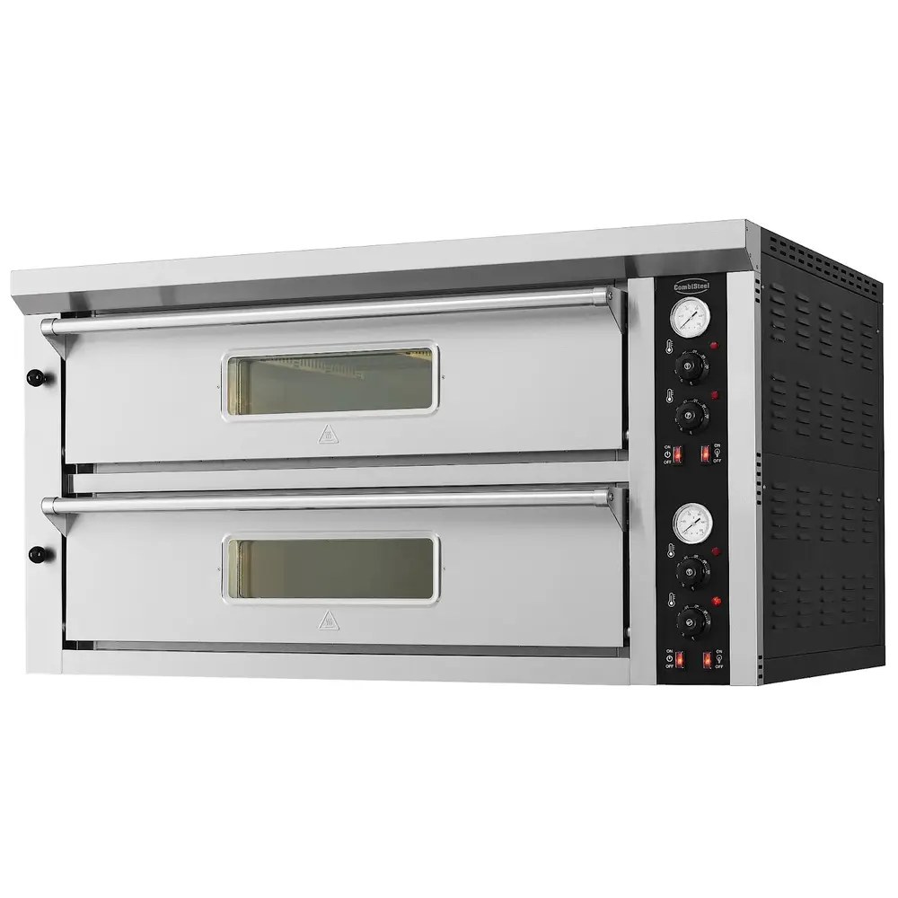 Combisteel Pizzaoven | Elektrisch | 6+6x ø33cm | 20°c/350°c | 13.2kw (400v) | 1370x880x765(h)mm