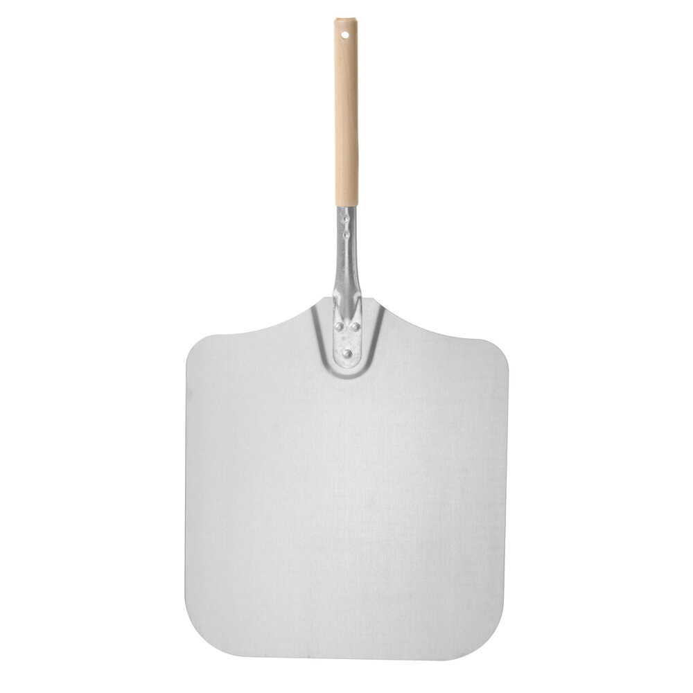 Hendi Pizzaschep | Oppervlak 355x355mm | Hout/aluminium (dicht) | Lengte 710mm
