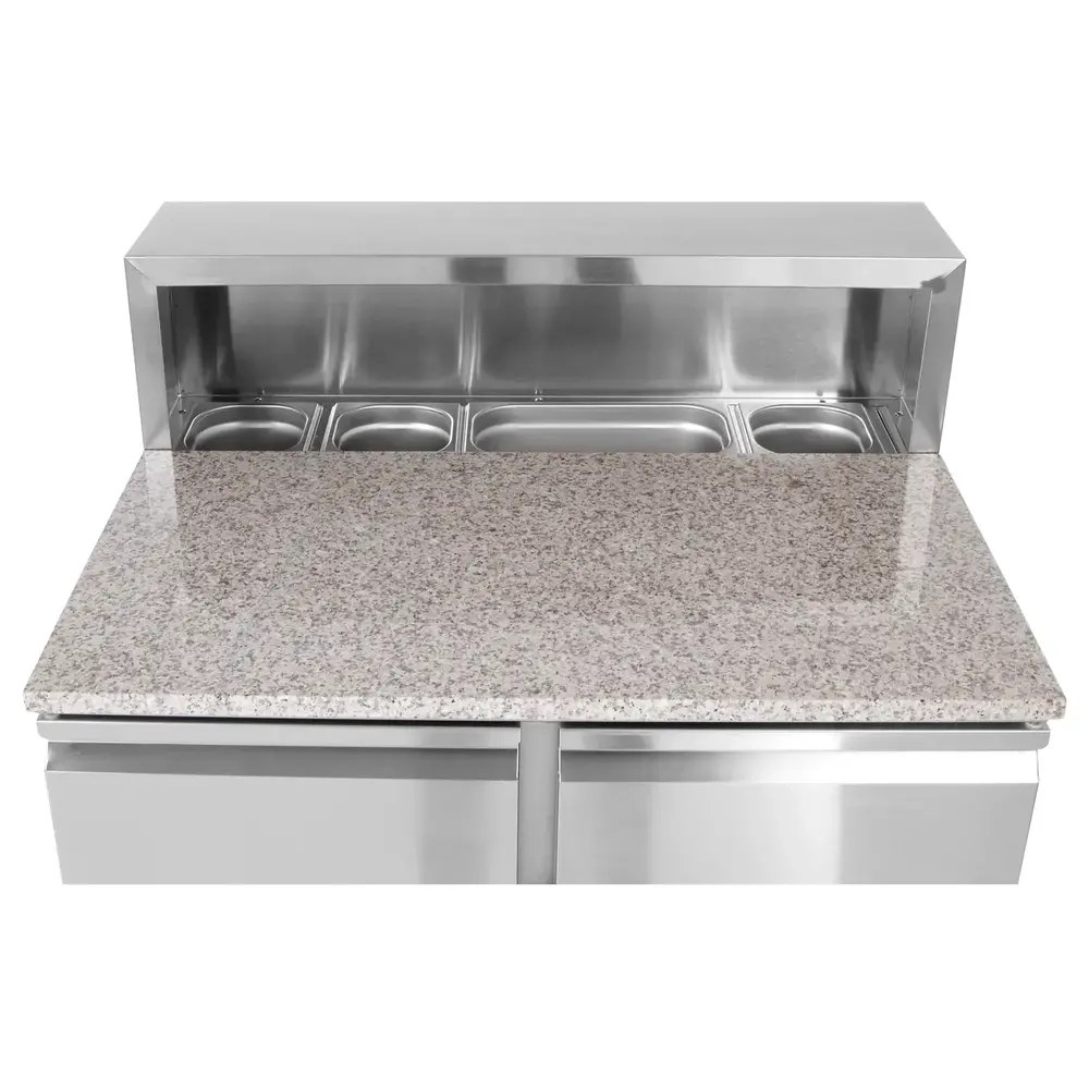 Arktic by Hendi Pizzawerkbank | Kitchenline | 300l | 2 Deuren (1/1 Gn) | Boven 5x 1/6 GN | -2°c/+8°c | Geforceerd | 900x700x880/1100(h)mm