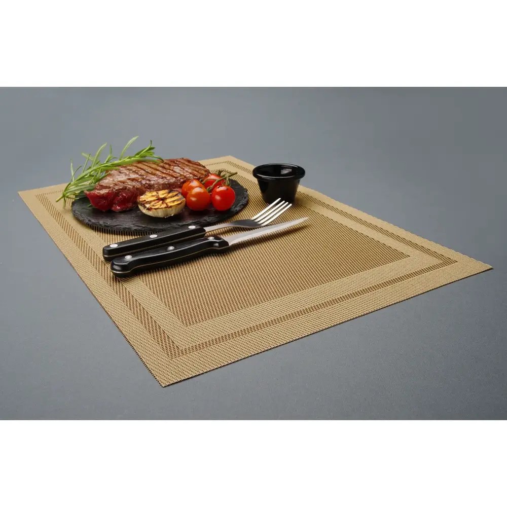 Hendi Placemats | Kunststof | Beige | 6 Stuks | 450x300mm