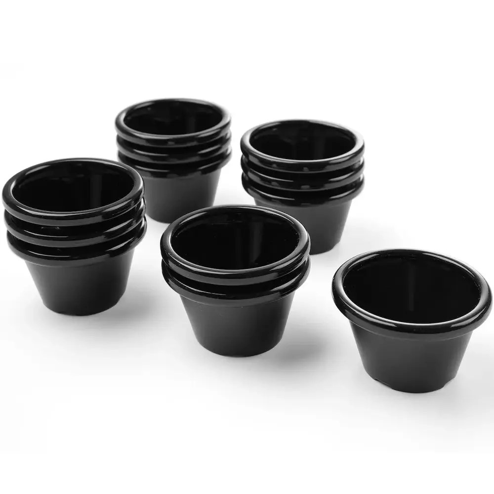 Hendi Ramekins | Kunststof | Zwart | 4.5cl | 12 Stuks | ø60x35(h)mm