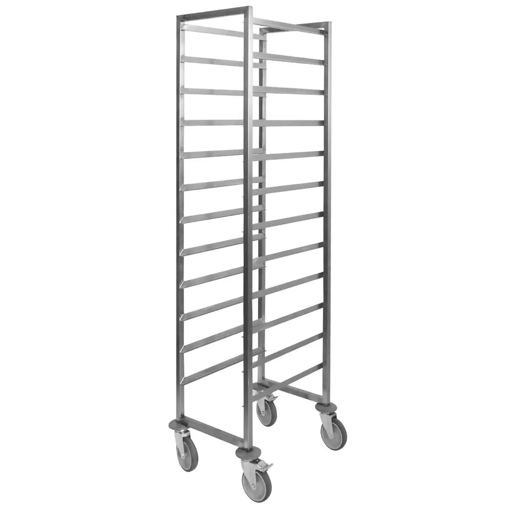 Combisteel Regaalwagen | Rvs | 16 Etages (en600x400) | Wielen (geremd) | 460x650x1800(h)mm