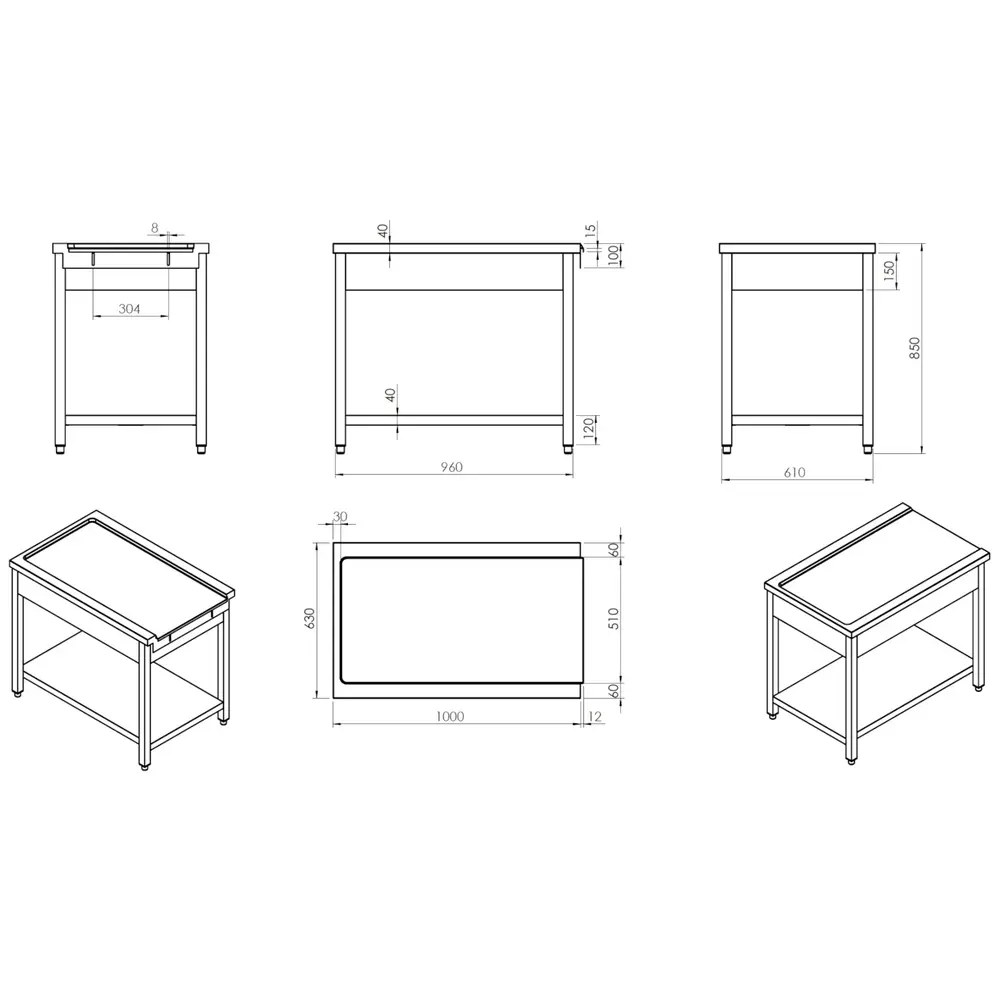Mastro Poleermachine | Voor Glazen | 230v | 4 Borstels | 360x340x510(h)mm