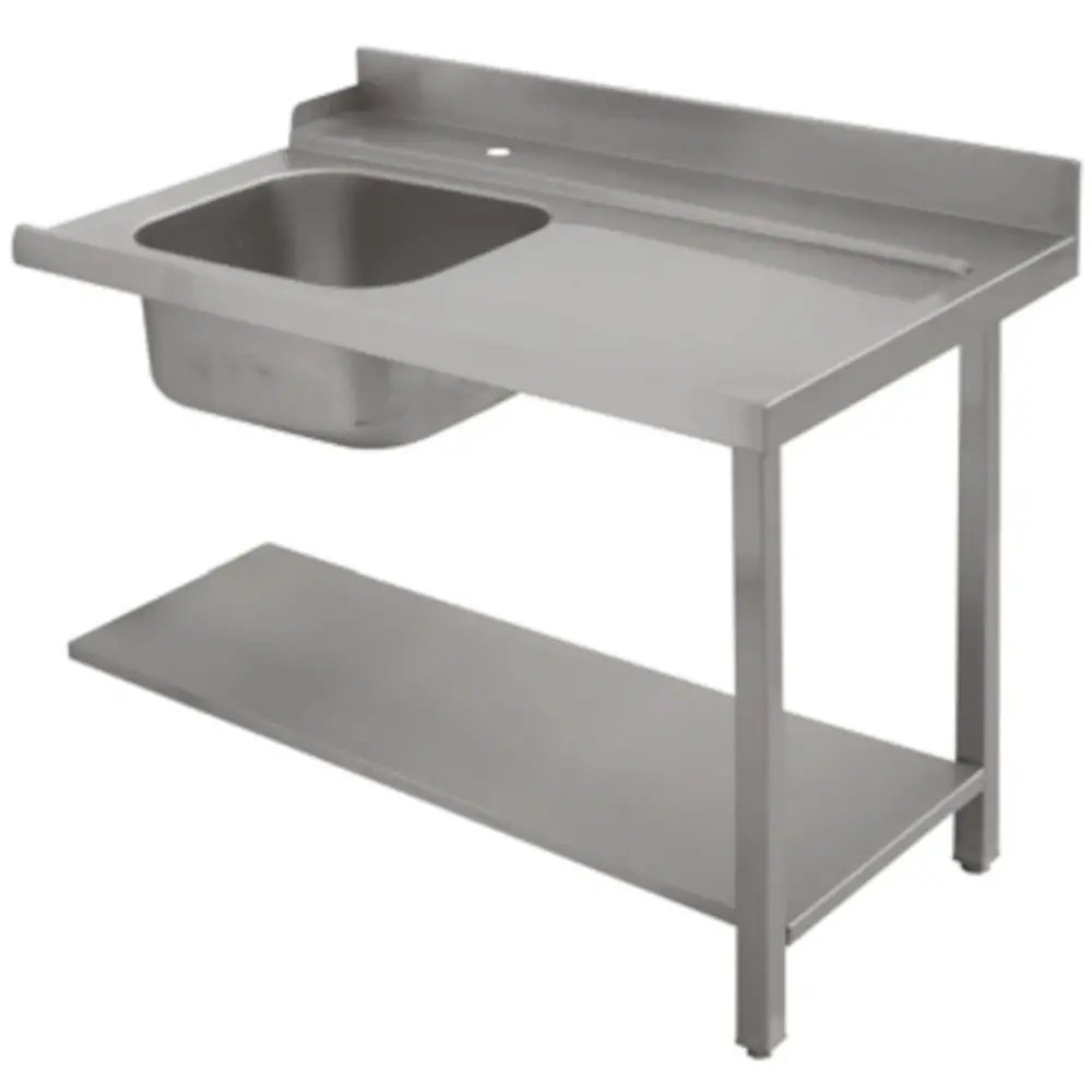 Mastro Aanvoertafel (rechts) | Rvs | 1 Spoelbak (links) | Bodemschap | Achteropstand | 1800x720x850(h)mm