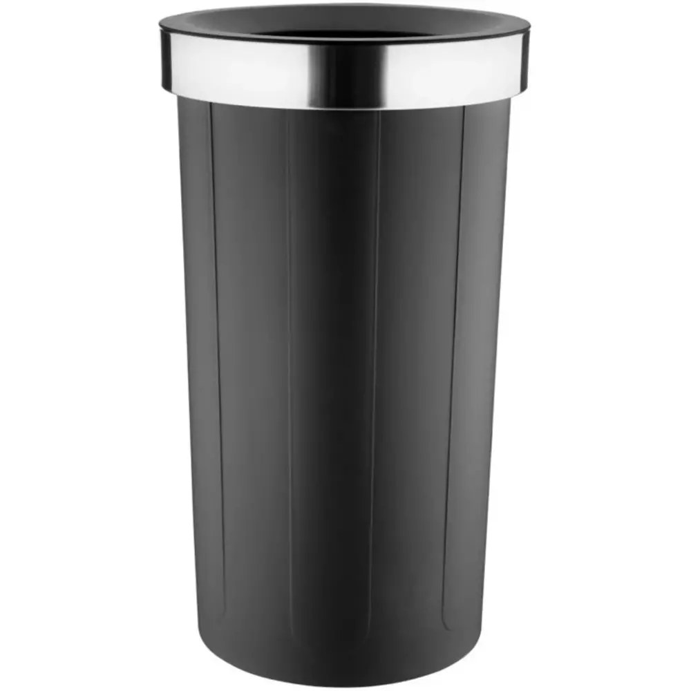 Bolero Afvalbak | Kunststof | Zwart | 60l | Open | Anti Fingerprint